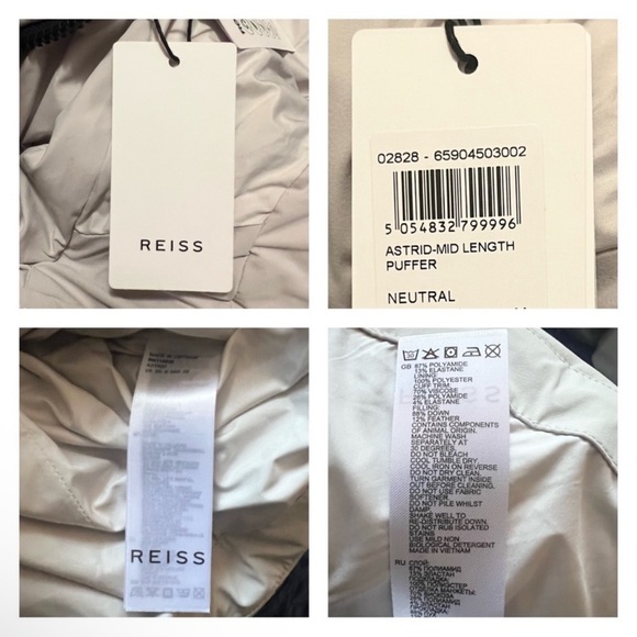 🛑 SOLD 🛑 New! REISS Mid Length “Astrid” Puffer Down Jacket Coat - Picture 15 of 15